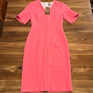 HUGO BOSS Pink Cap Sleeve Dress